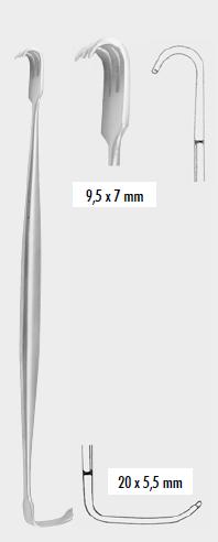 Ретрактор дитячий СЕН МІЛЛЕР (SENN MILLER), тупий, 6,5x20 мм (mm)/9,6x9 мм (mm) 16 см (cm)